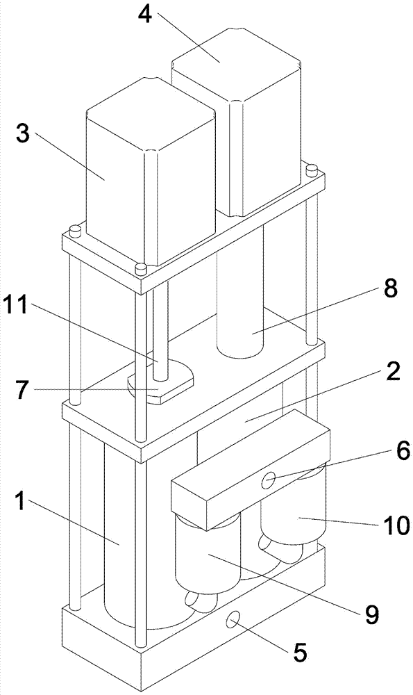 Double-cylinder type plunger pump with stable output