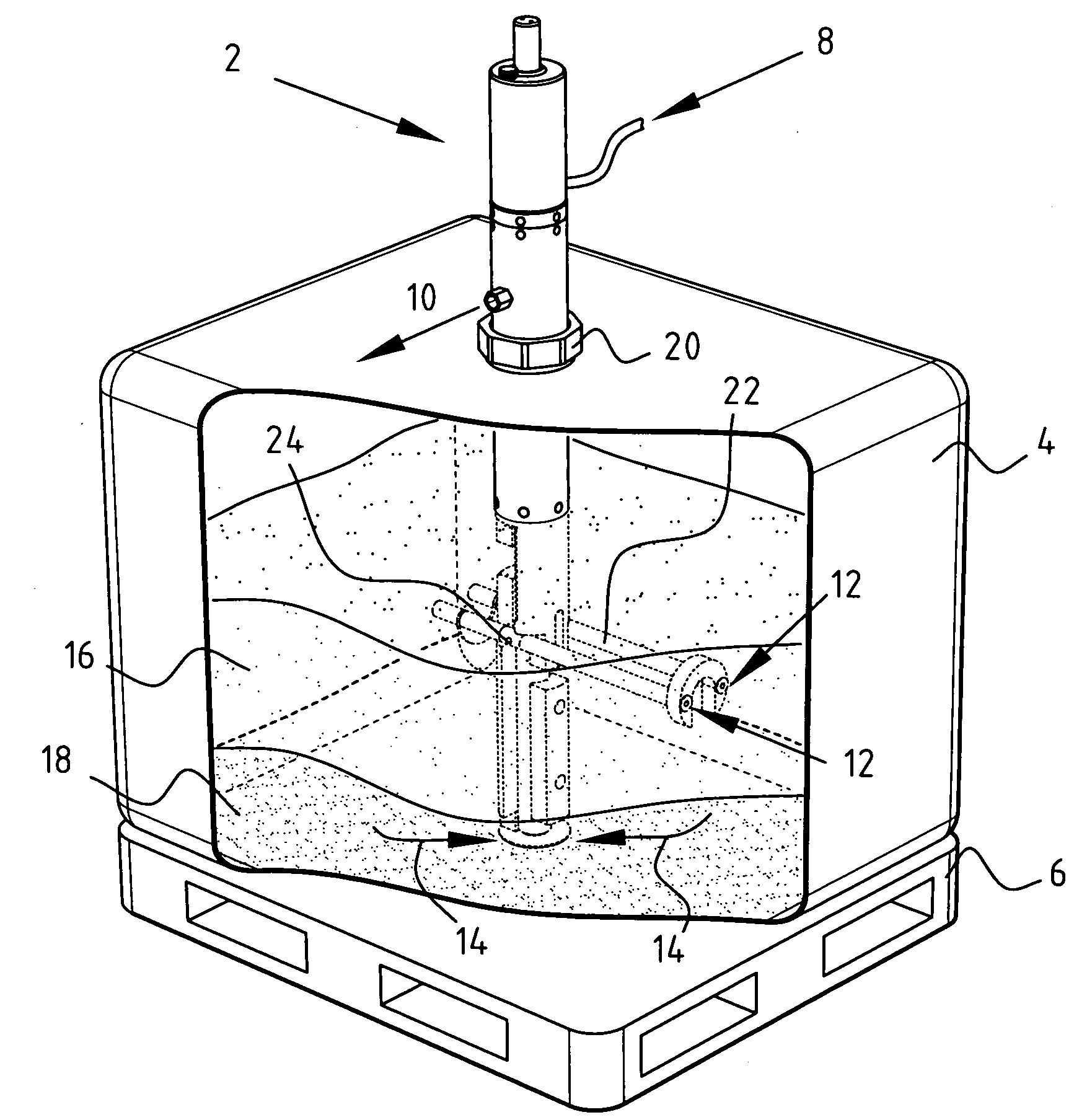 Reciprocating piston pump operating on pressure medium