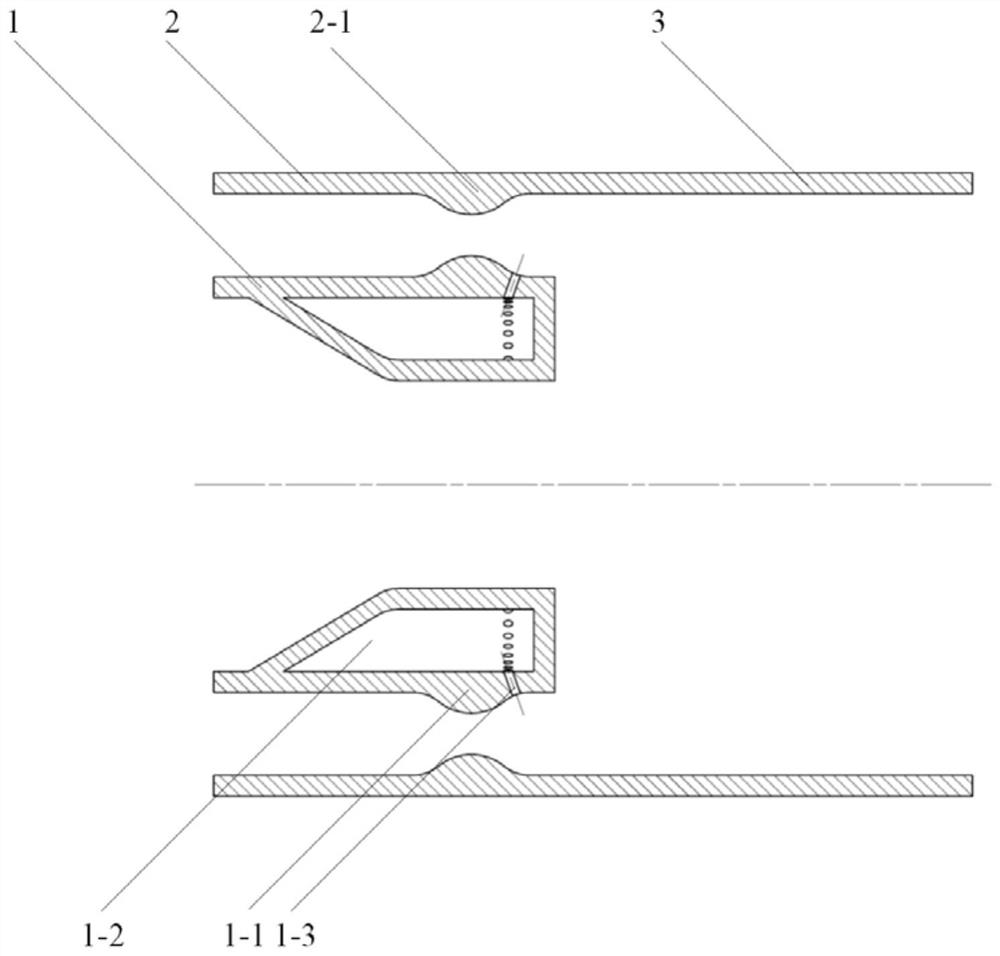 Rotary detonation combustion chamber adopting pneumatic inner column