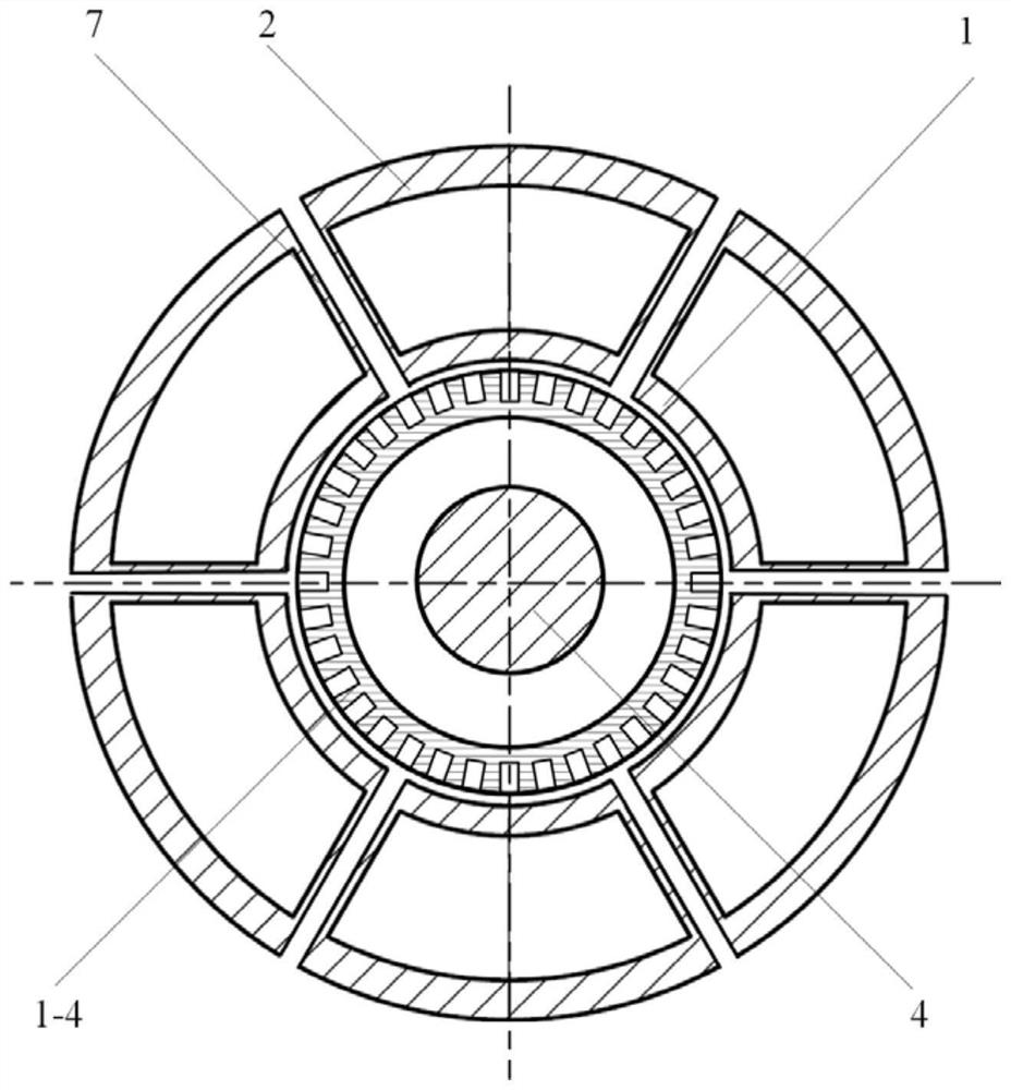 Rotary detonation combustion chamber adopting pneumatic inner column