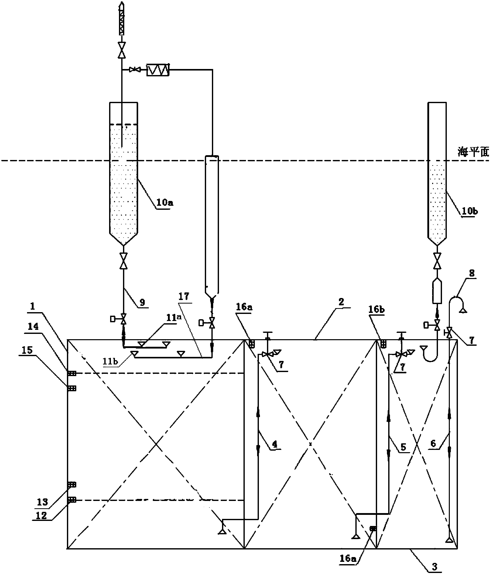 Zero-pollution underwater oil storage system with oil and water displacement function