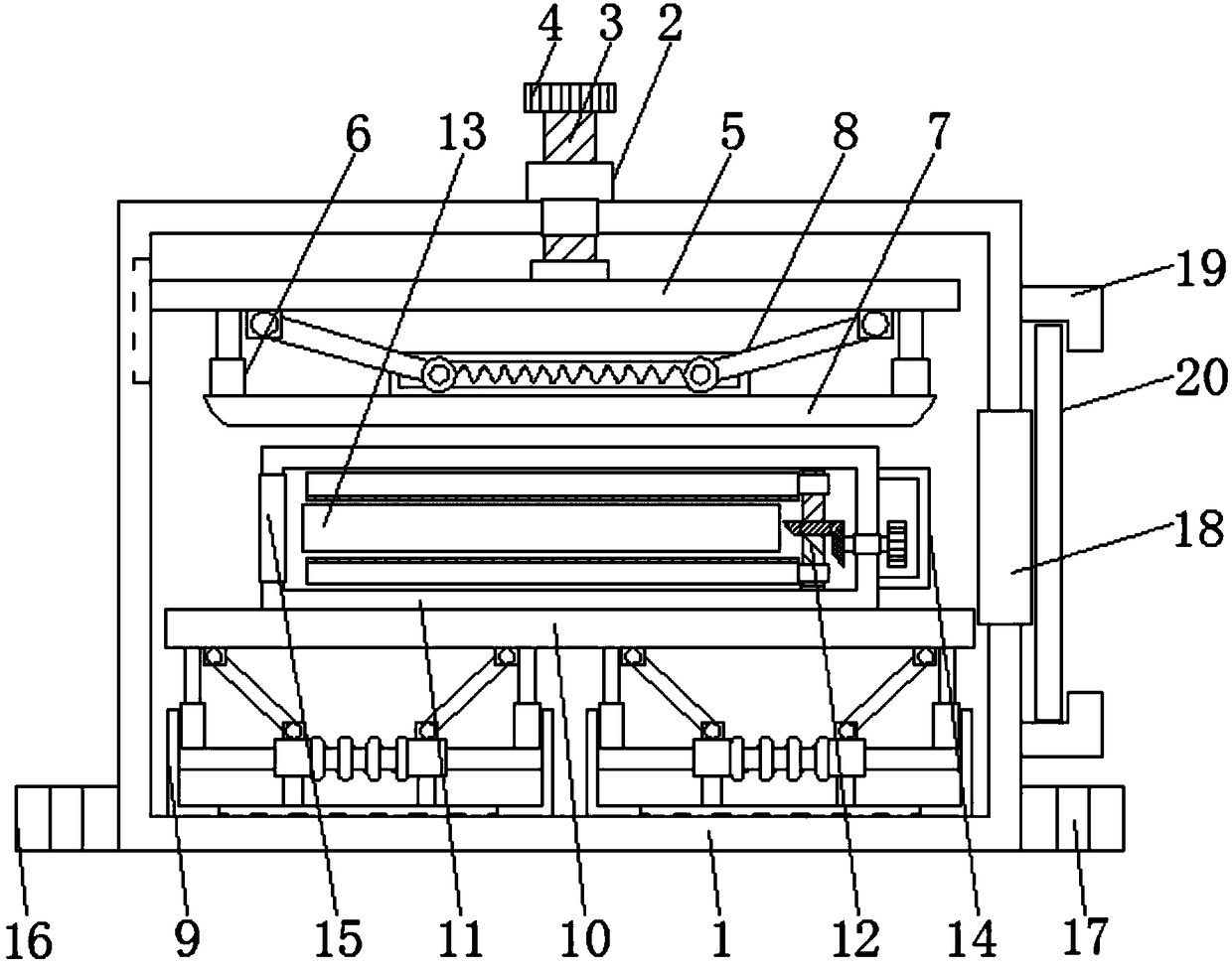 Distributed cloud computing storage modular installation structure