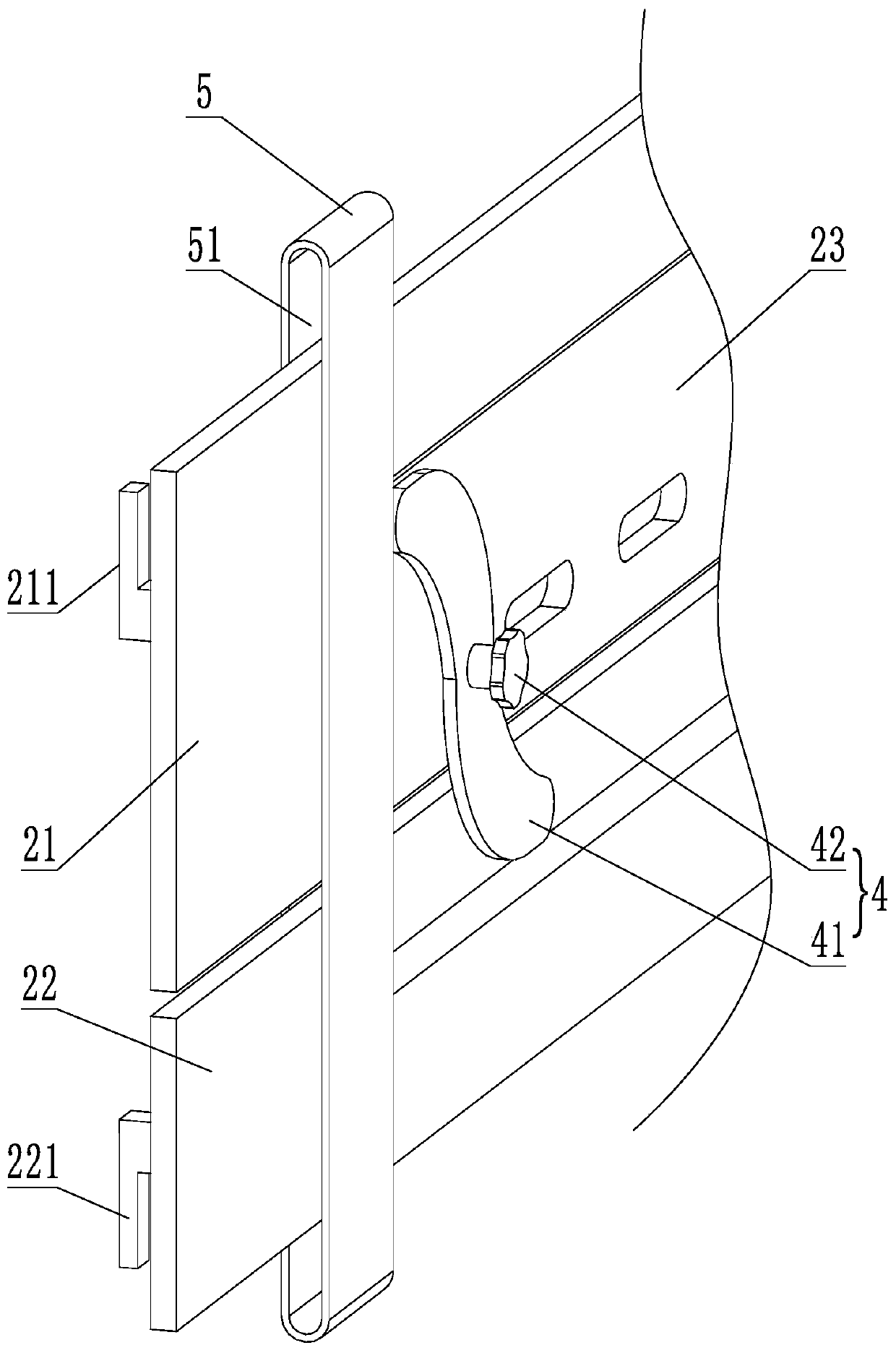 An electrical beam installation structure