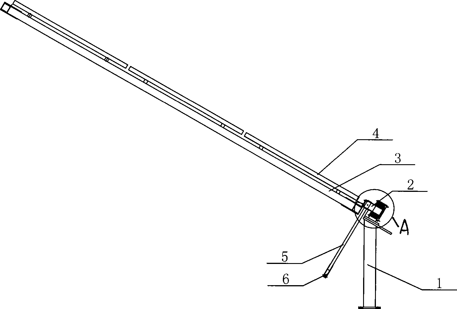 Solar energy linkage rod sun-following electricity generation plant