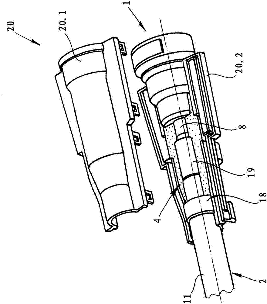 Connector assembly with at least one connector and at least one media line