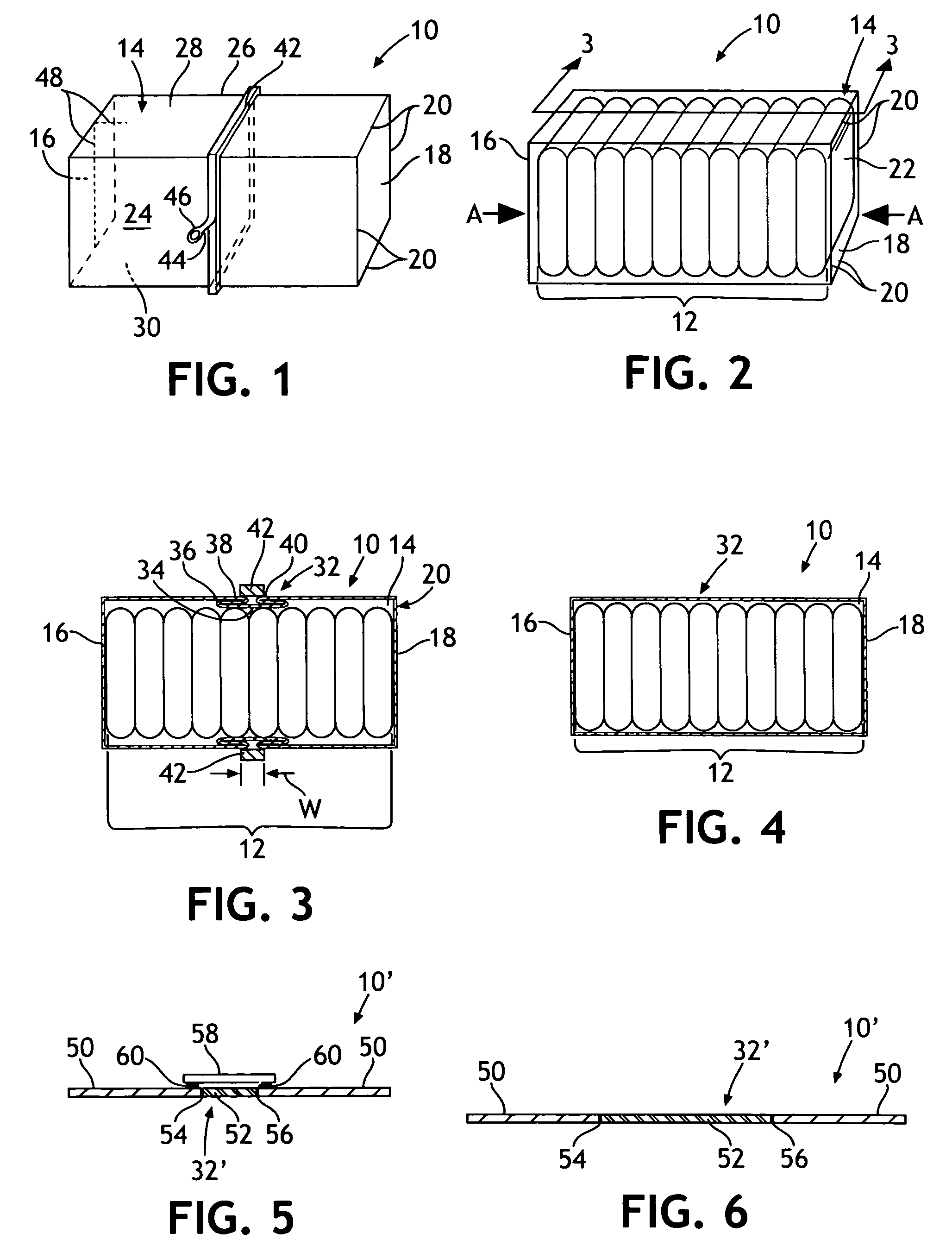 Compressed package having an expansion mechanism