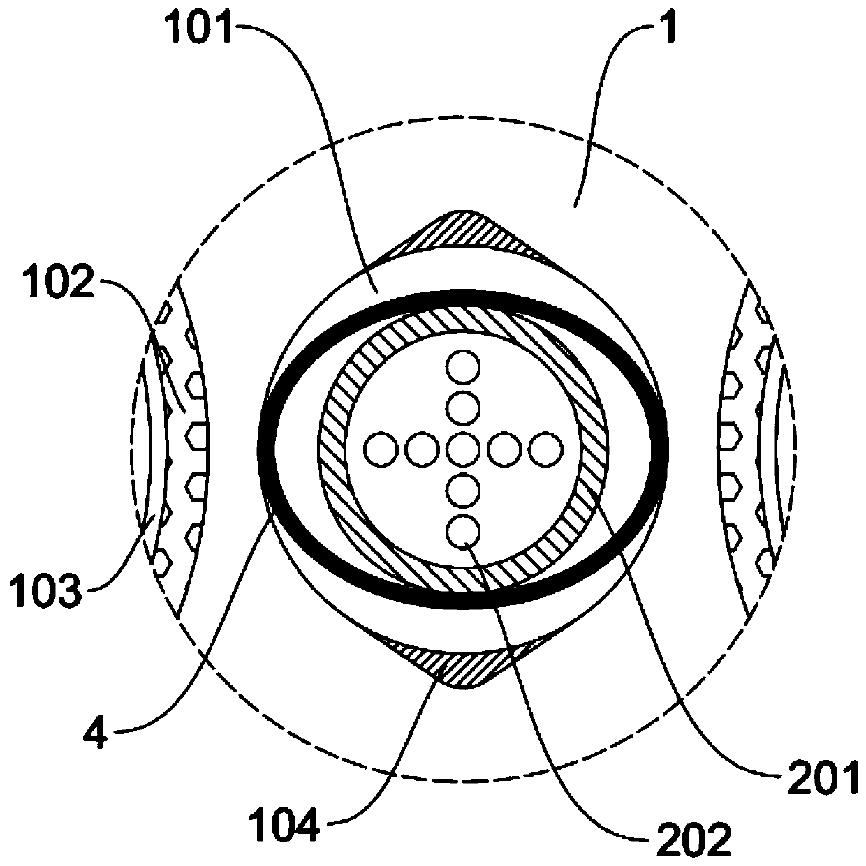 Rat-bite-proof butterfly-shaped optical cable