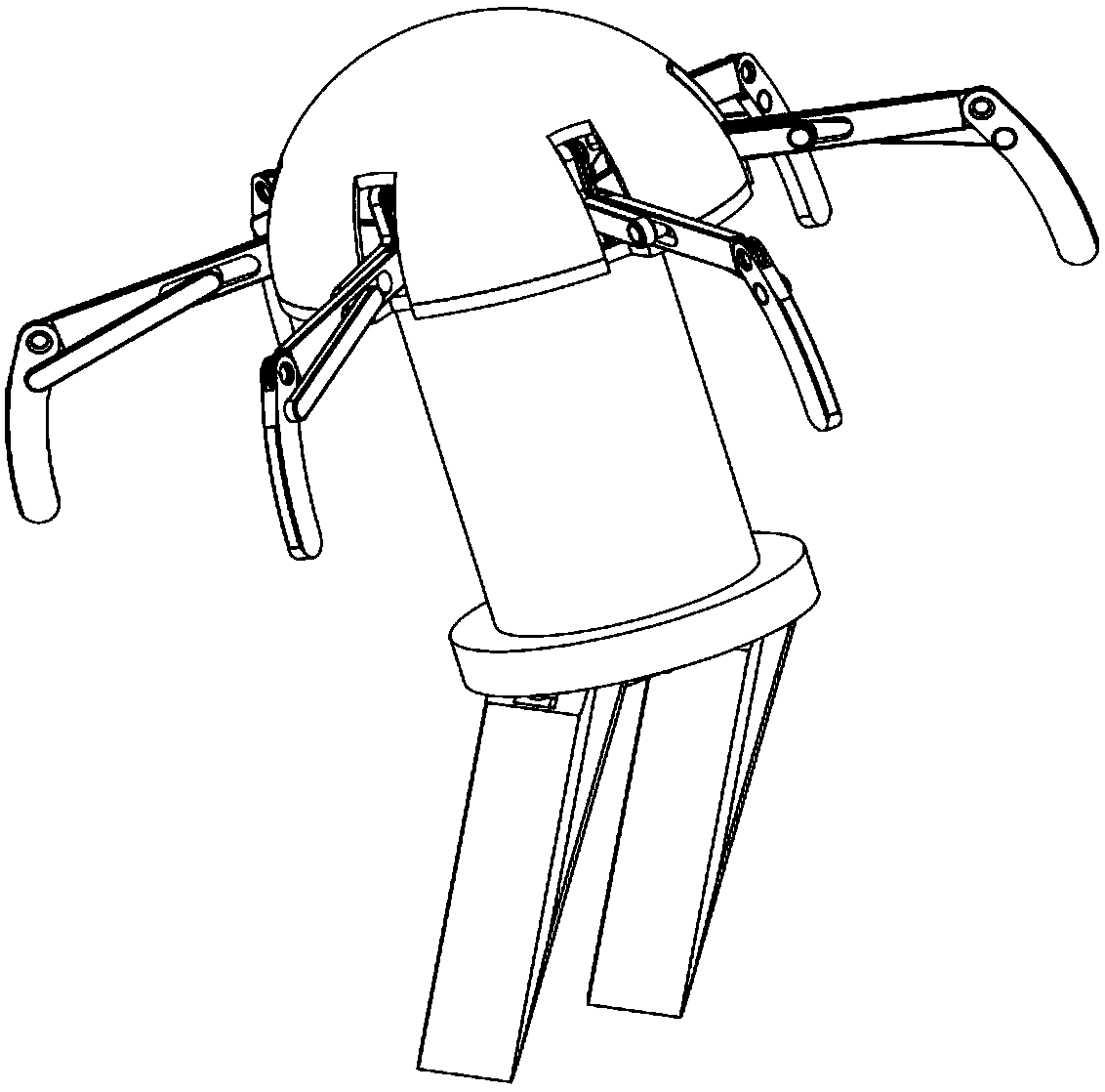 A simulation golden jellyfish robot based on a six-bar mechanism