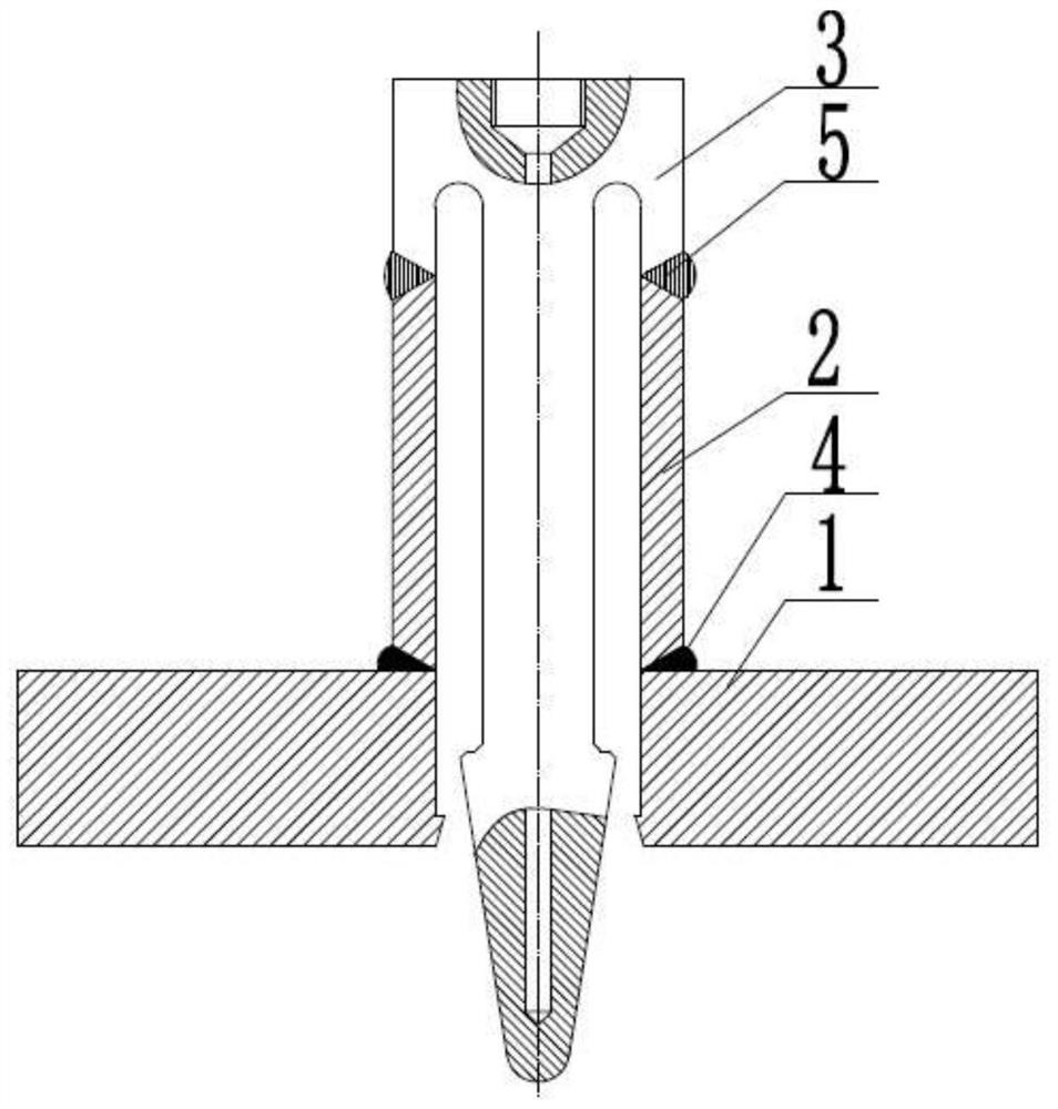 Temperature measuring point sleeve device for high-temperature and high-pressure steam pipeline of thermal power plant