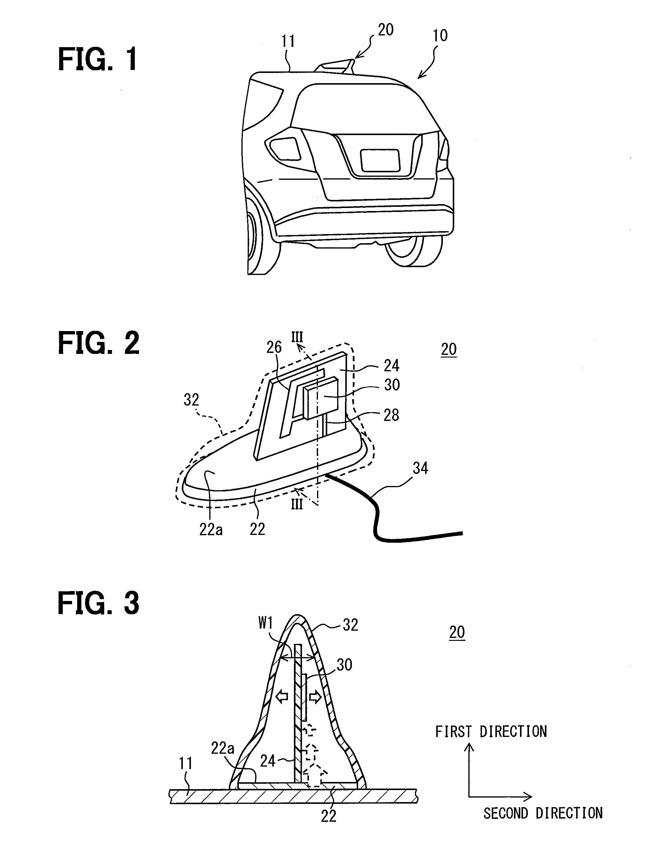 Vehicle-mounted antenna device