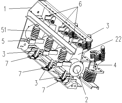 Three-work-station dual-ground-connection load switch