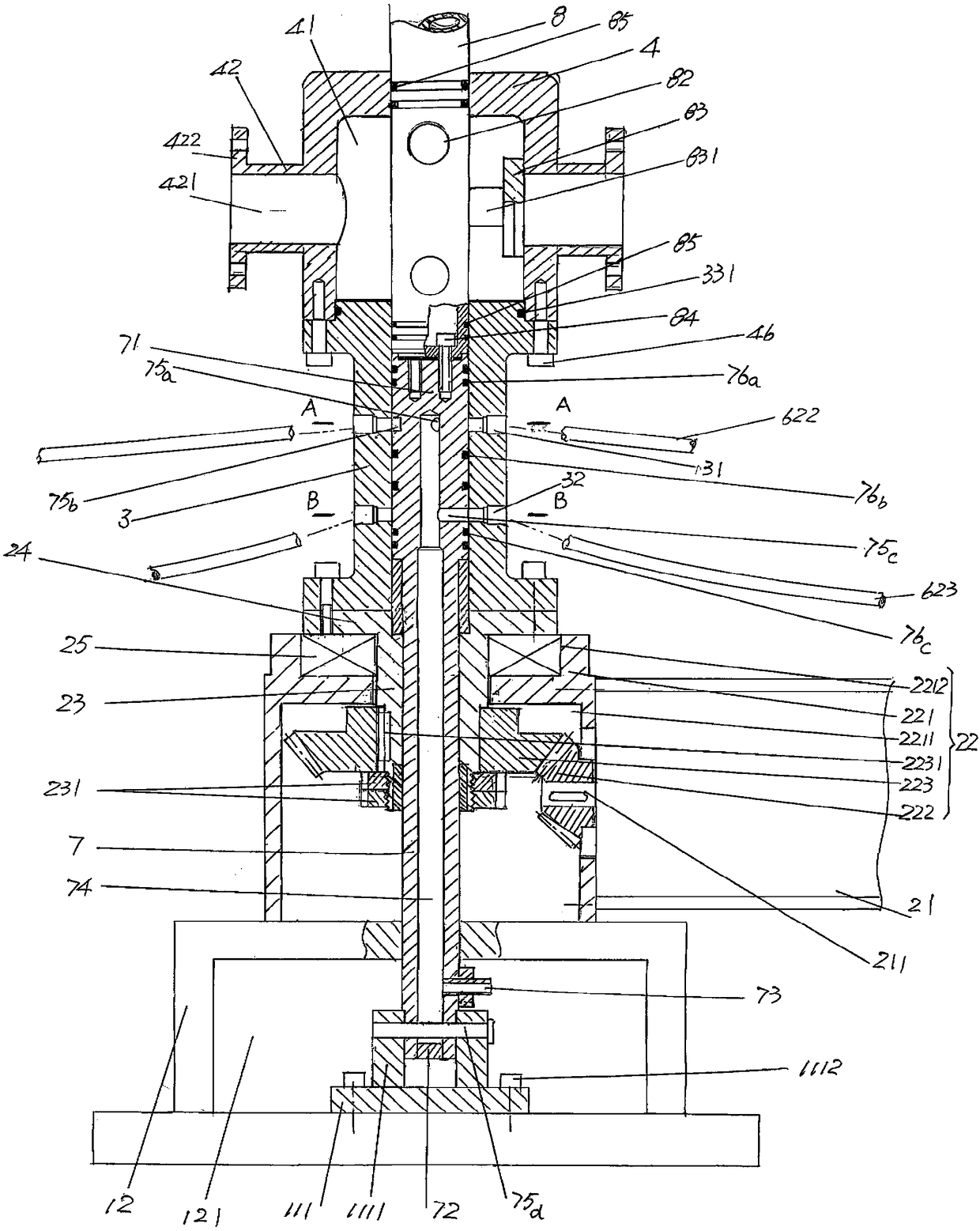 Cooling device for blow-molded plastic barrel of blow-molding machine