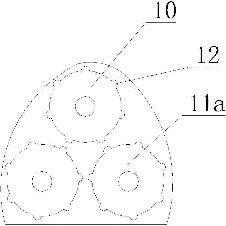 Three-screw extruder