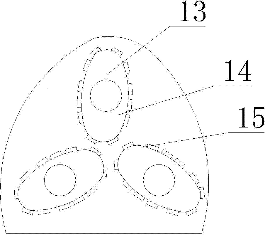 Three-screw extruder