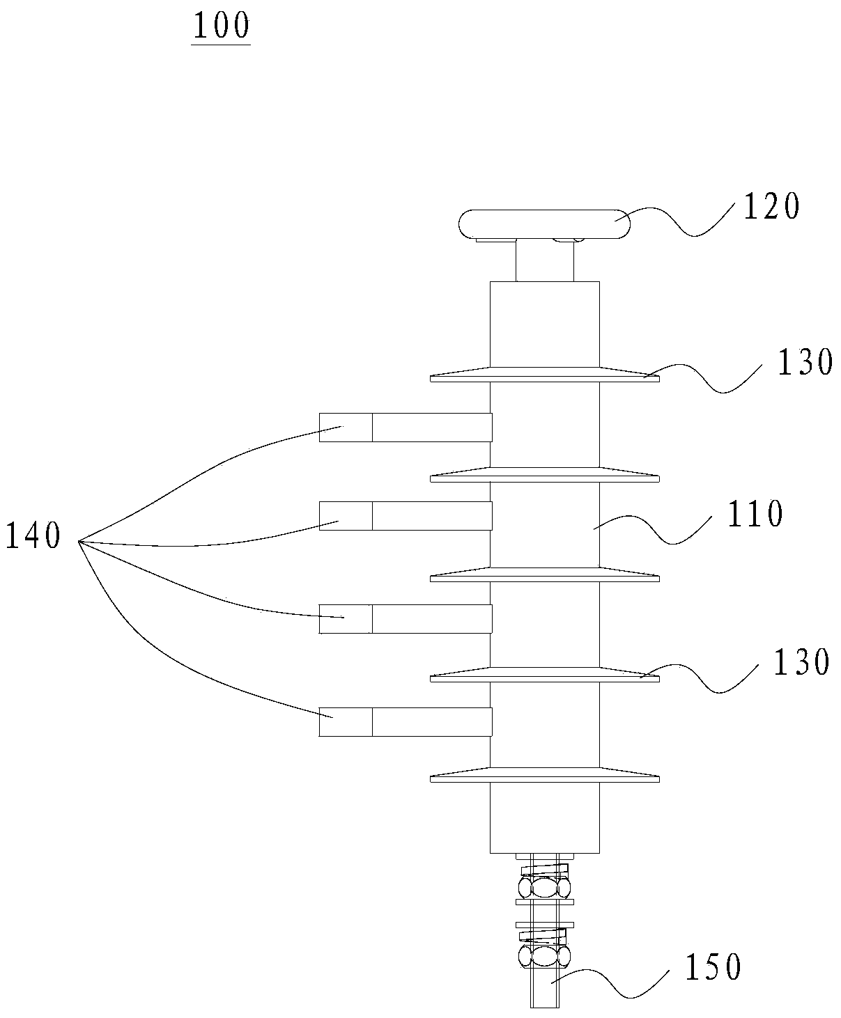 10kv distribution network line Anti-thunder protection device allowing electrified replacement