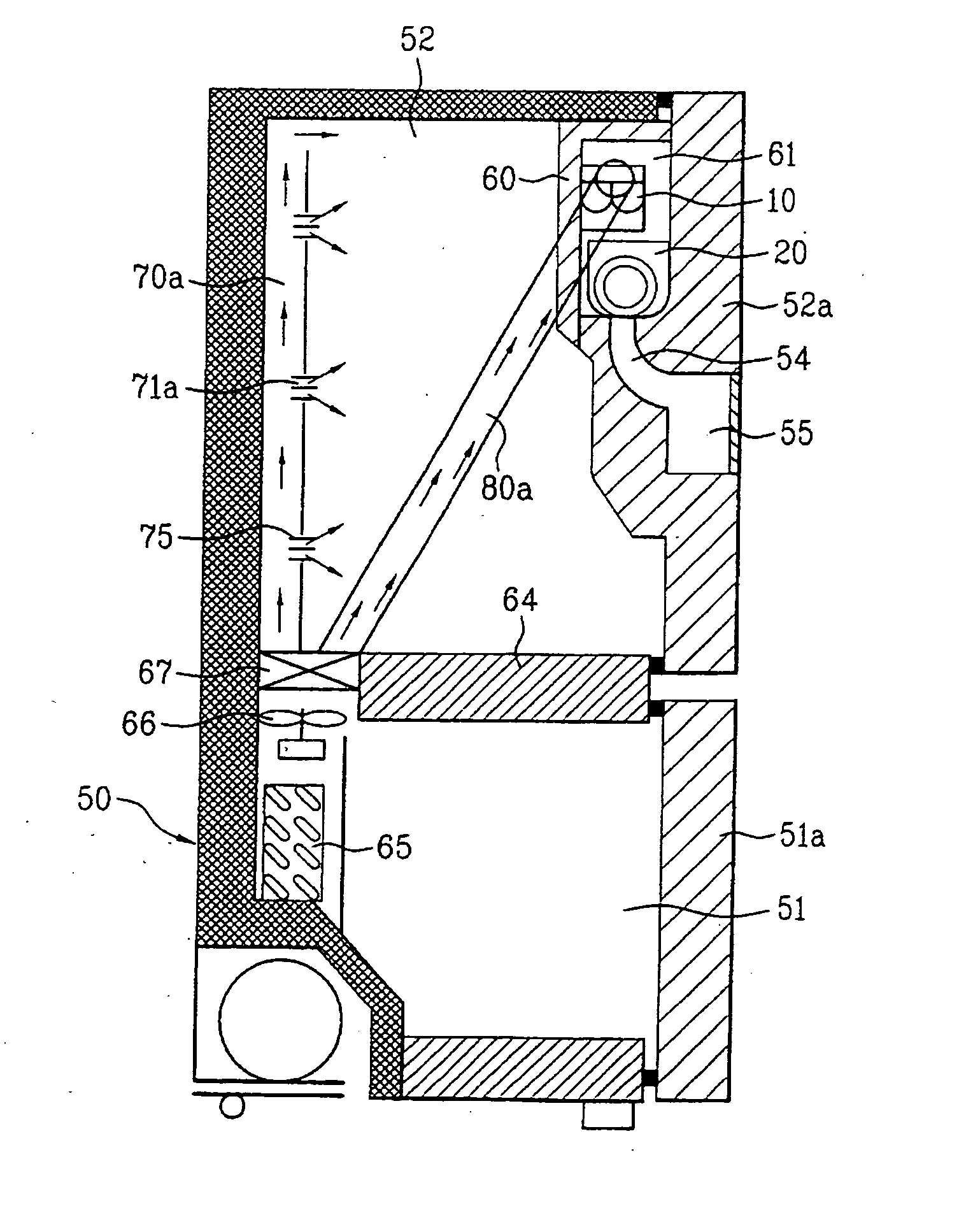 Refrigerator with an icemaker