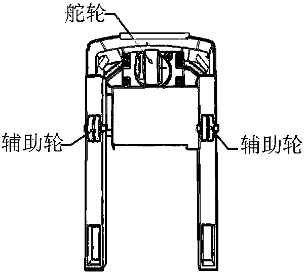 Magnetic guide rail tracking control system and method for forklift-type AGV