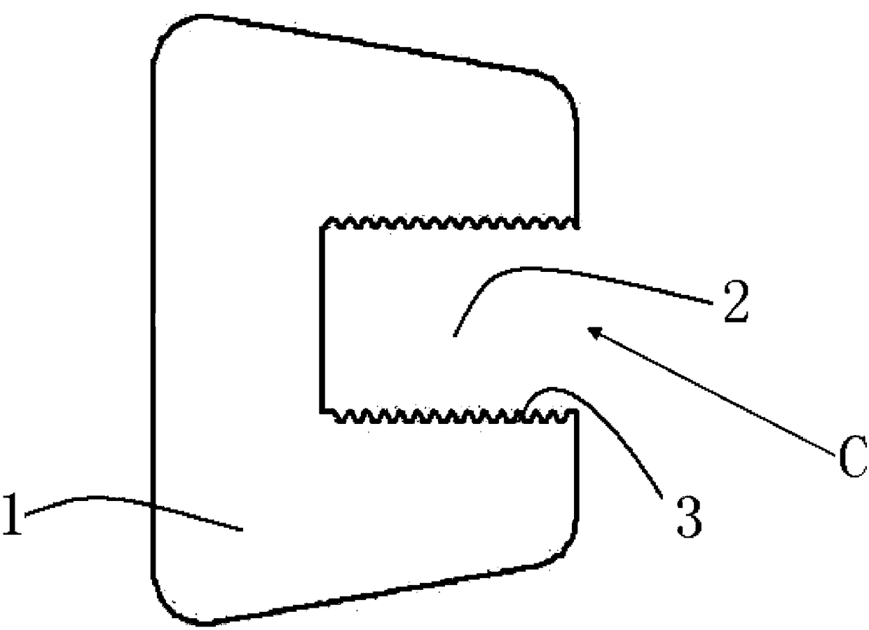 Plate type open thread gauge for external thread detection and use method thereof