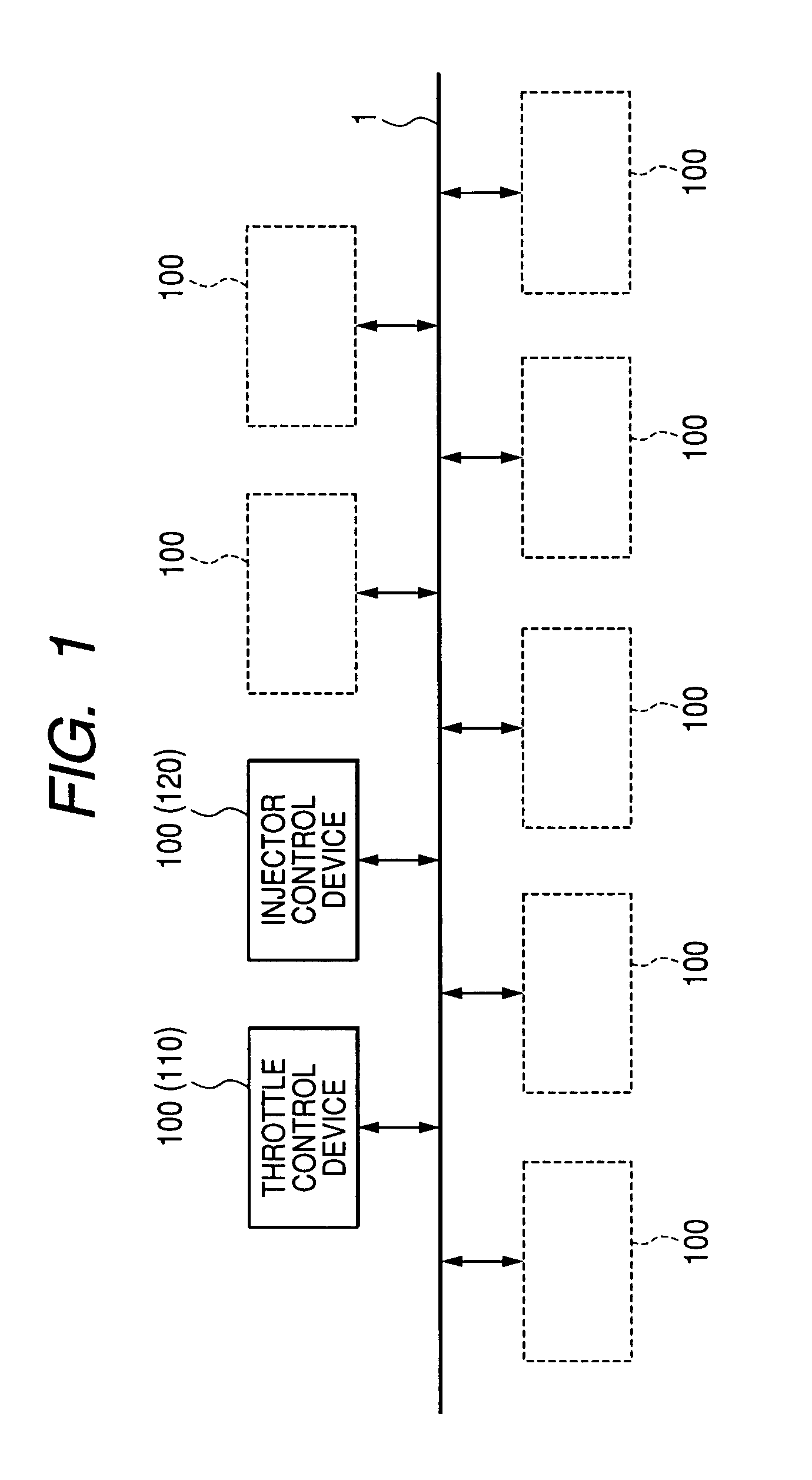 Electronic control units for controlling in-vehicle devices using time-dependent data and vehicle control system integrating such units for real-time distributed control