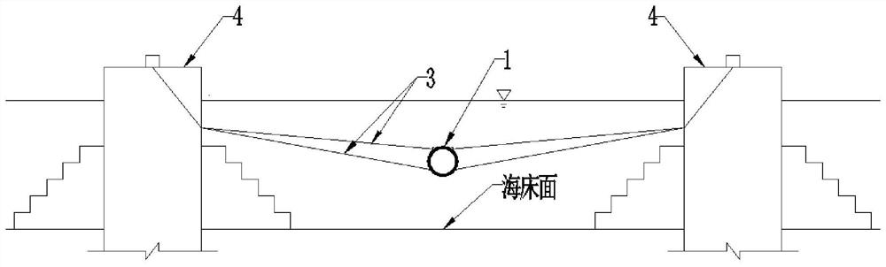 A Cable-Stayed Anchor Type Suspension Tunnel Structure with Relay Extension of Artificial Island