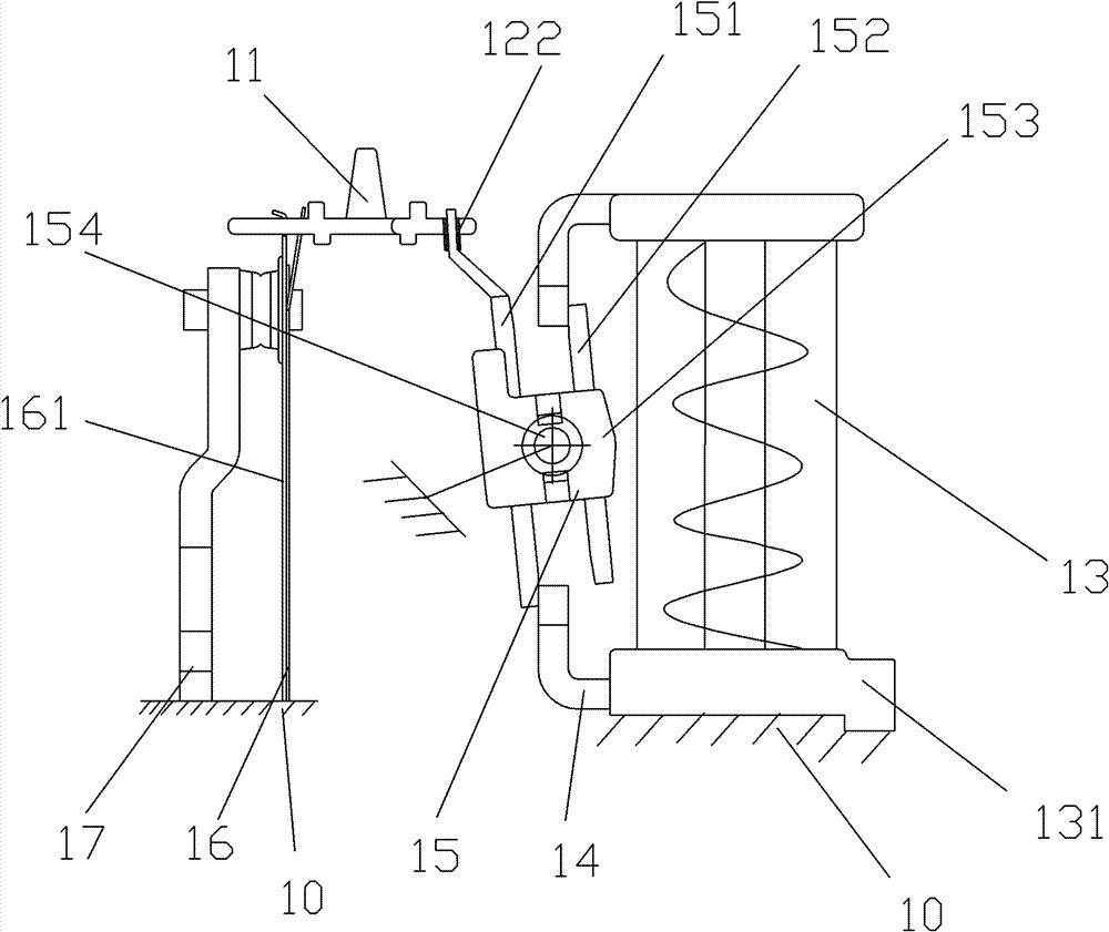 Magnetic latching relay with double flexible pushing connections