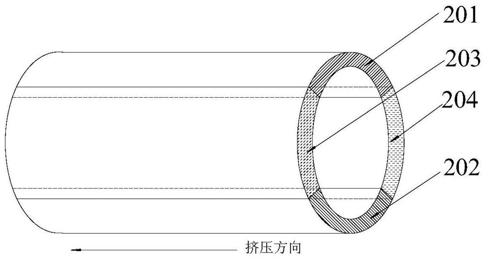 A large and wide aluminum alloy ribbed plate and its production method and extrusion perforating needle