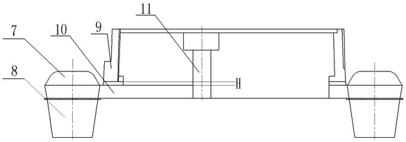 Low-pressure casting mold for aluminum gear chamber