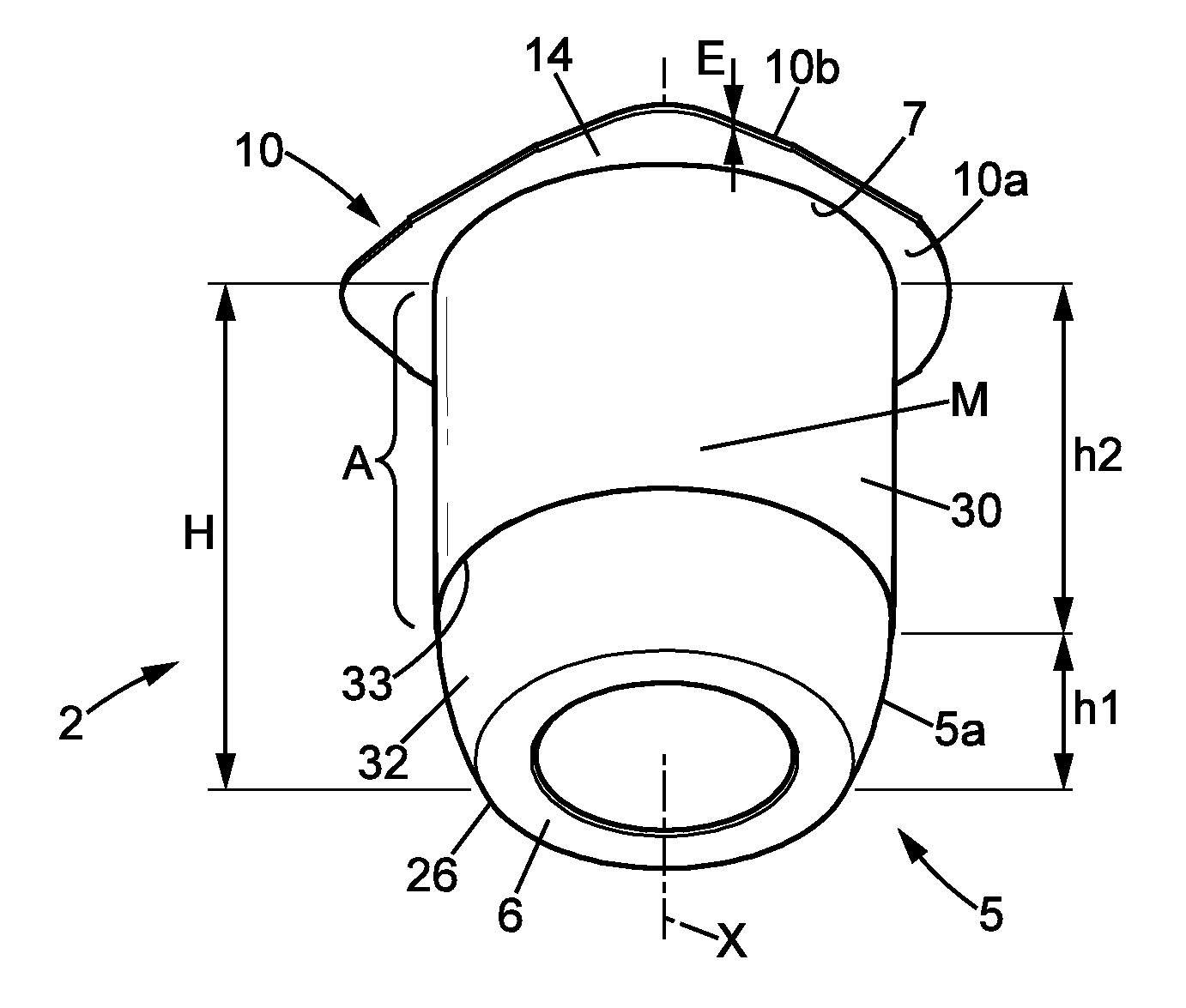 Plastic flanged containers and food product pack comprising such containers