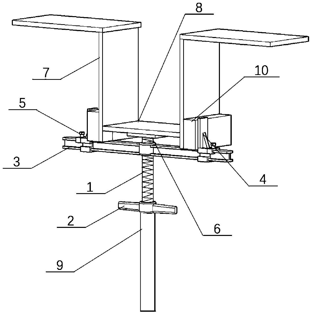 Beam bottom arching form supporting device