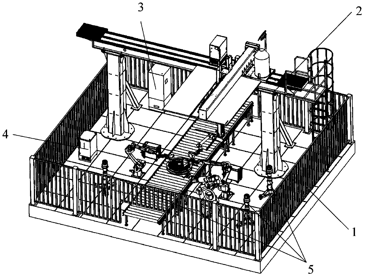 Flexible assembly welding robot workstation