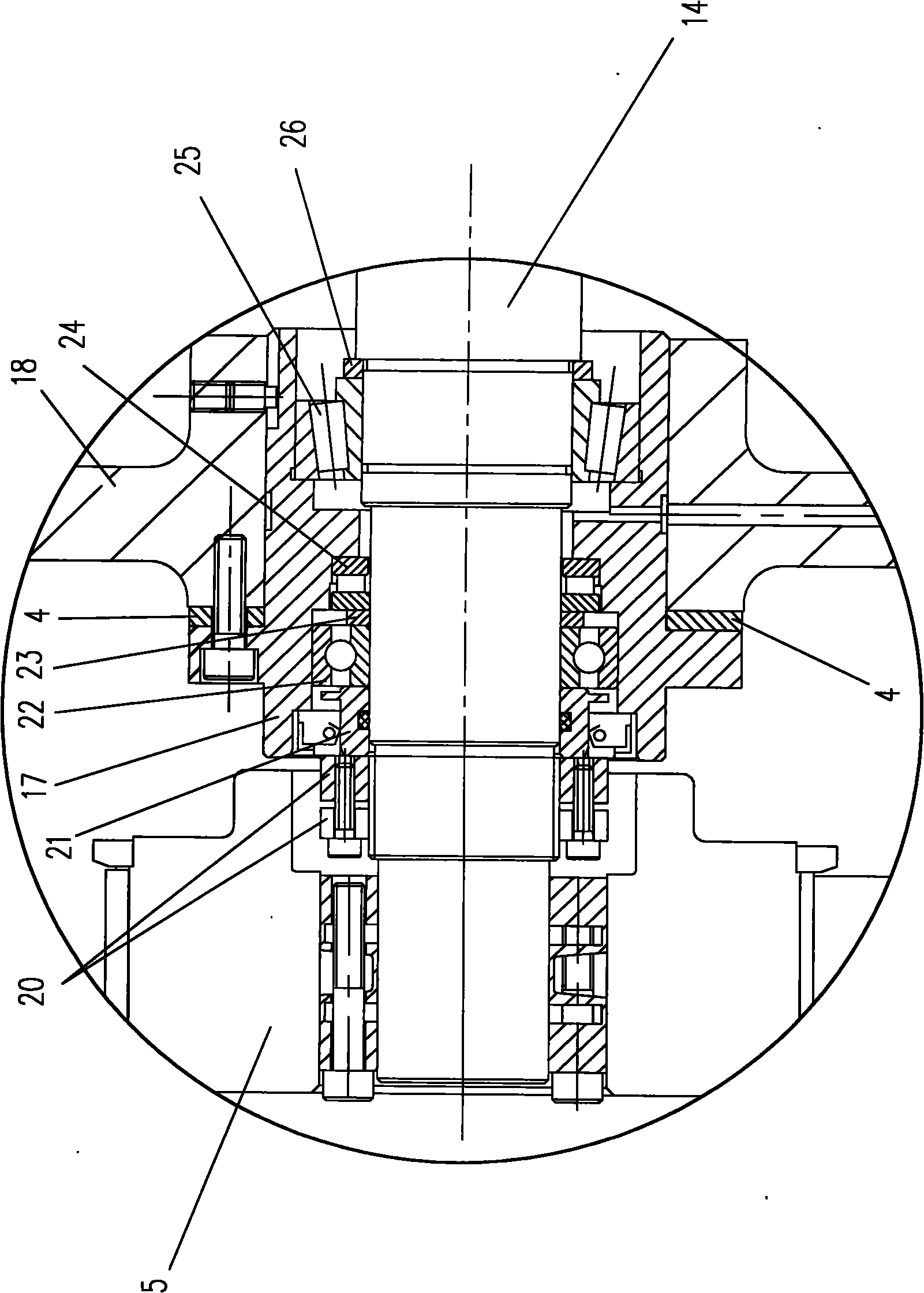 Swivel table driving device with double worm and gear backlash mechanisms