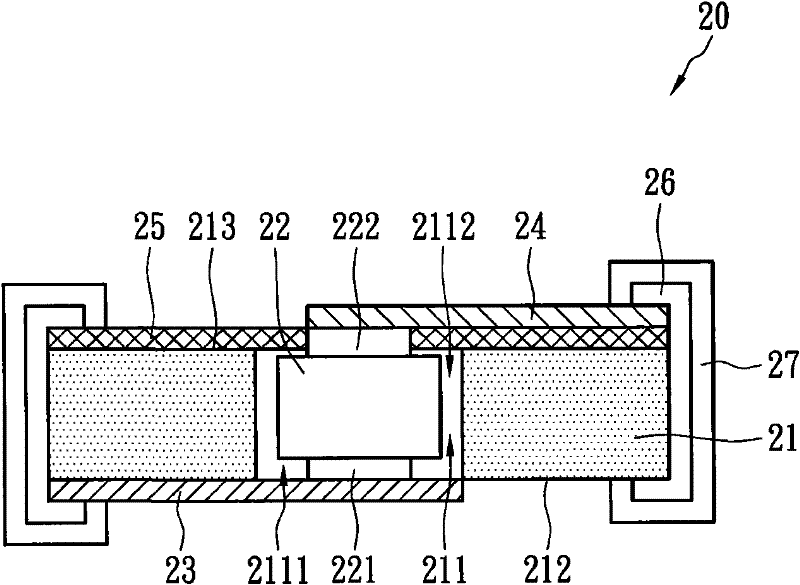 Die size semiconductor element package and manufacturing method thereof