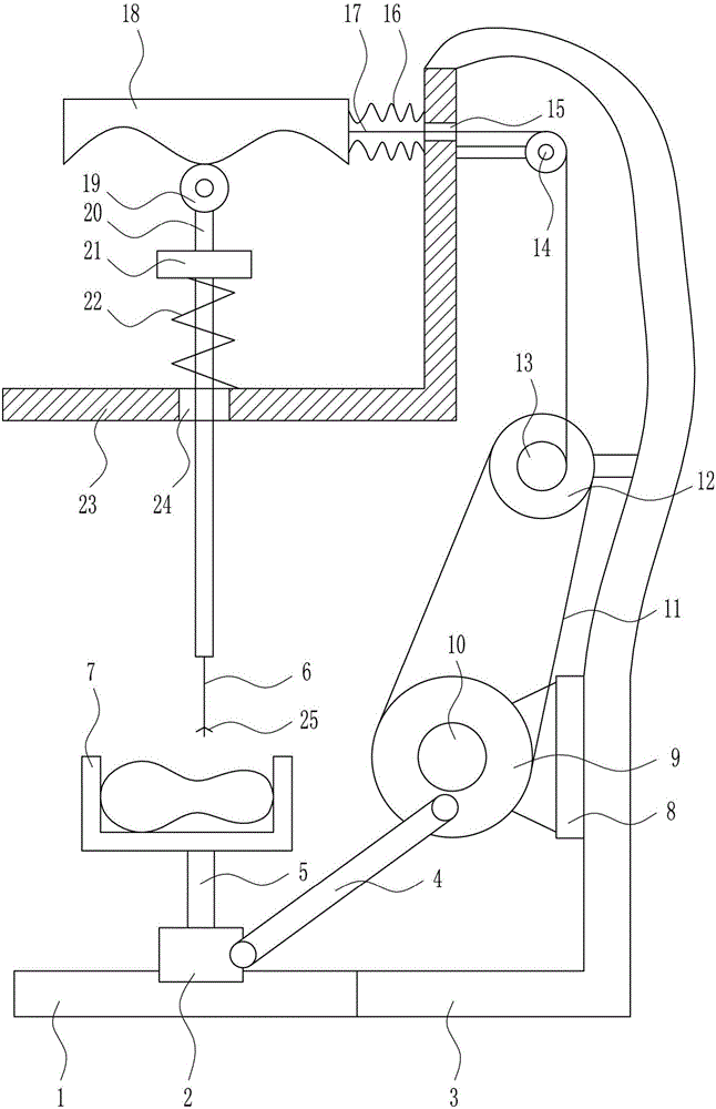 Rapid punching device for producing sandals