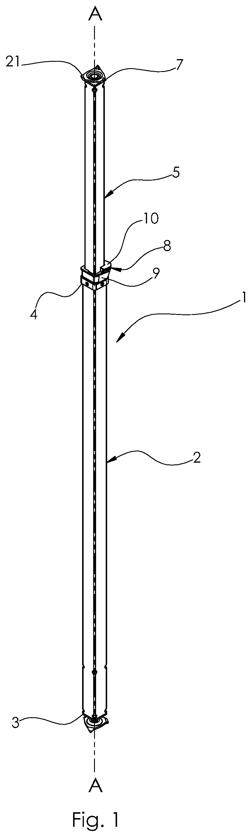 Telescopic edge protection post