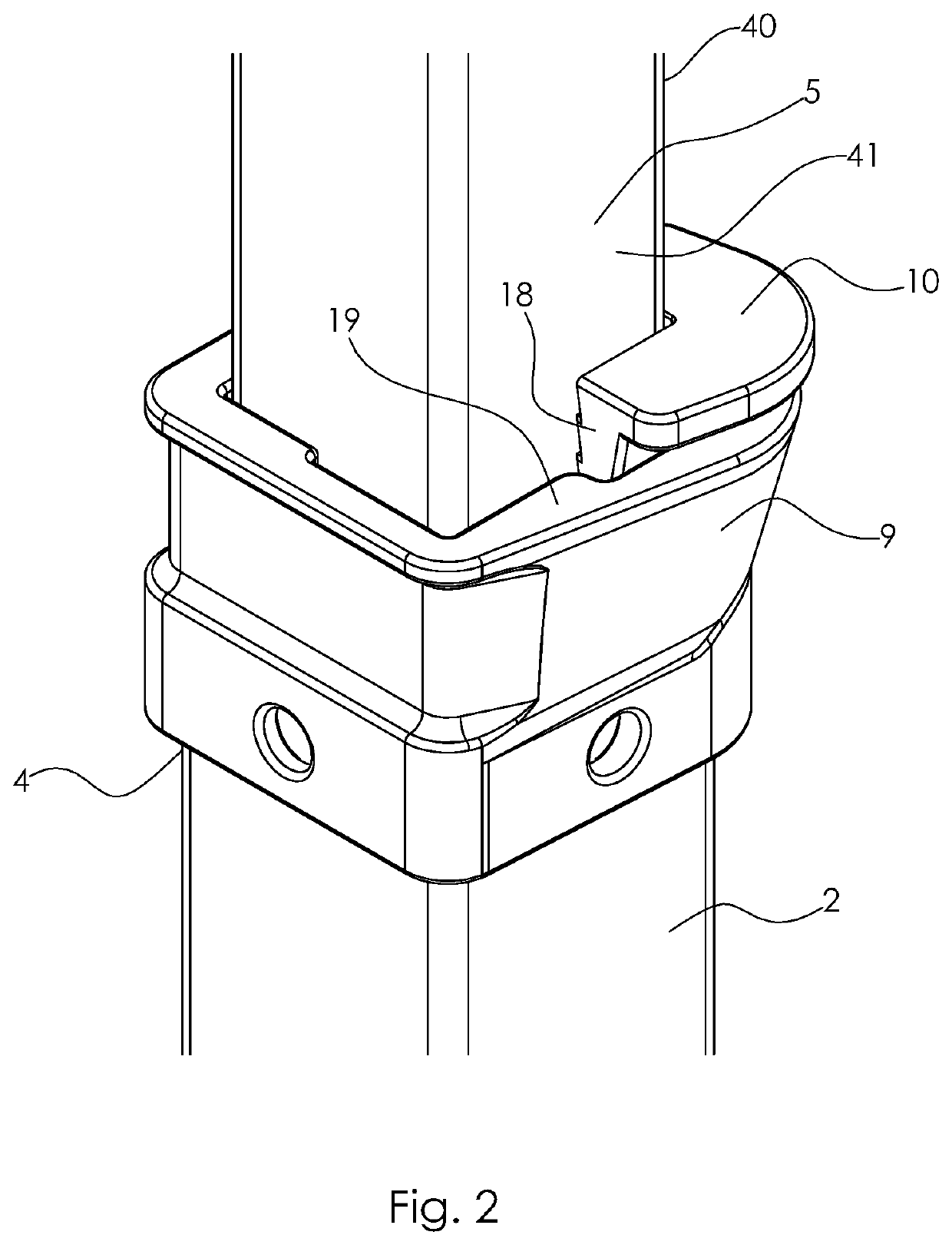 Telescopic edge protection post