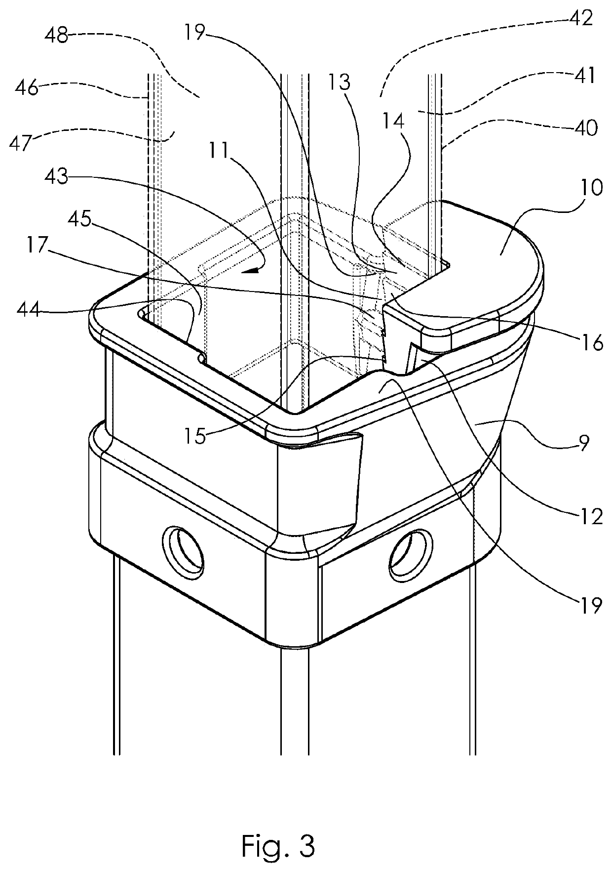 Telescopic edge protection post