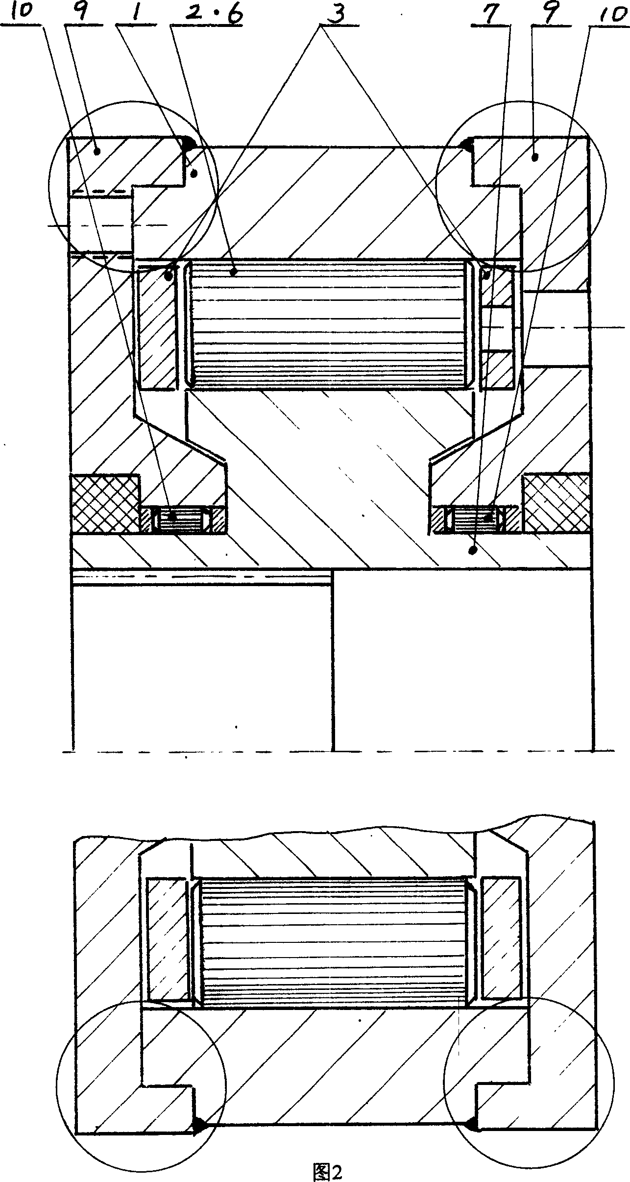 Block duoble-directional overrunning clutch parking brake and manufacturing method thereof