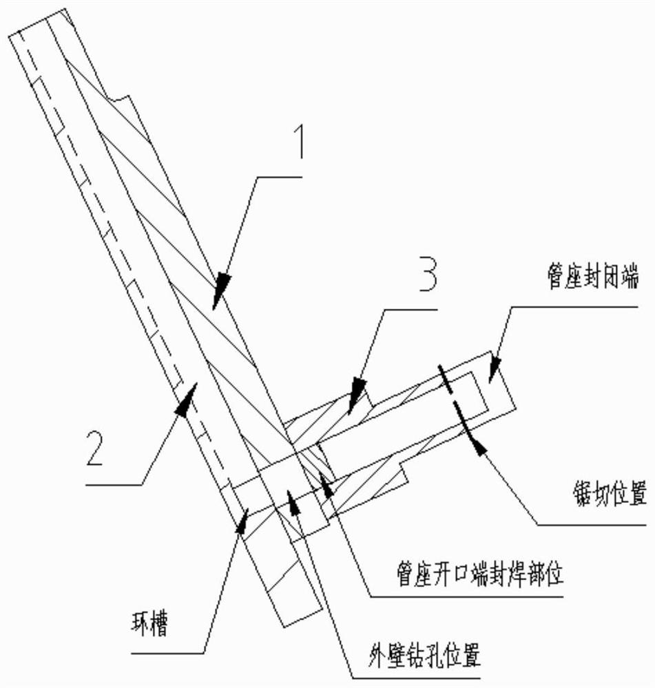 Method for eliminating brazing blockage of tube-seat ring-shaped workpiece of stainless steel sandwich structure