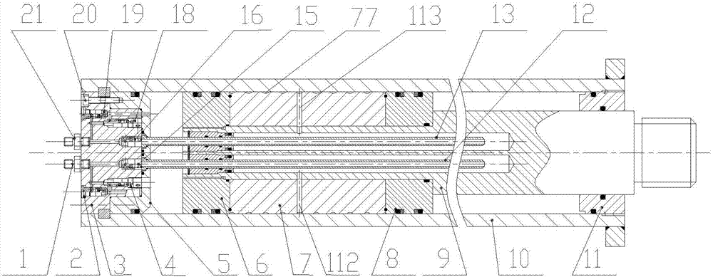 End-control type internal expansion type mechanical locking hydraulic oil cylinder and operation method thereof