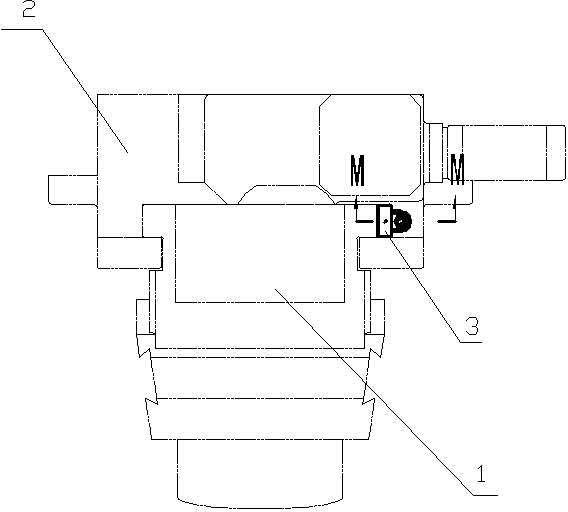 Tilting iron adjusting device in vertical lathe rotation sliding seat