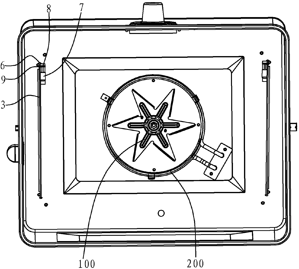 Wind guiding structure and wind guiding method of electric oven