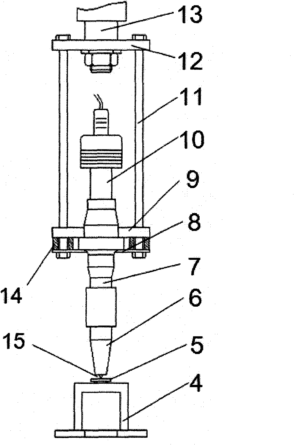 Ultrasonic bending fatigue experimental device