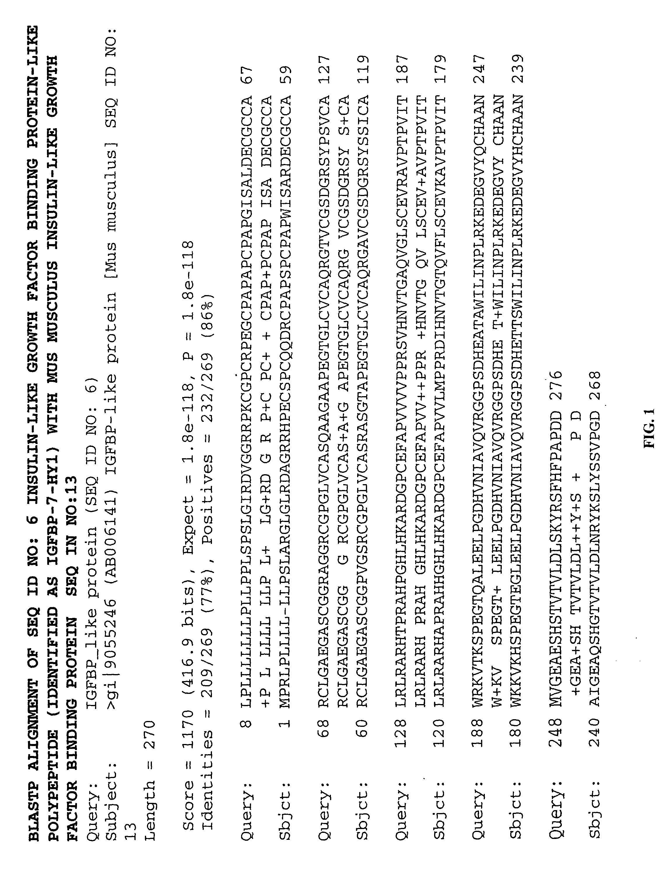 Methods of therapy and diagnosis using insulin-like growth factor binding protein-like polypeptides and polynucleotides