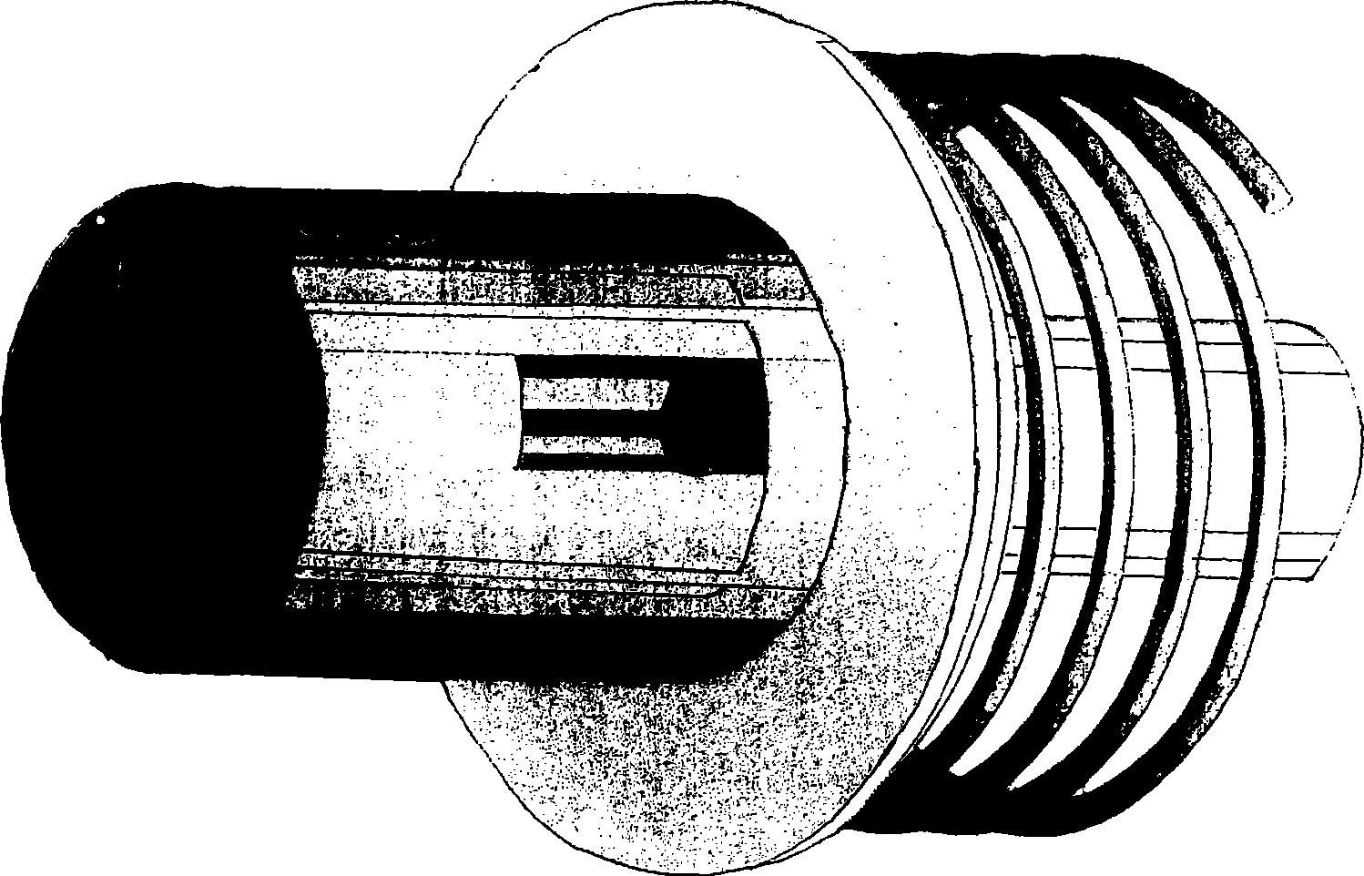 Prestressing system device of concrete structure and uses of the device