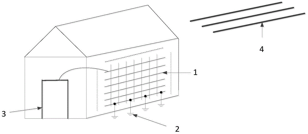 Induced electricity reducing device for house around power transmission and transformation facility