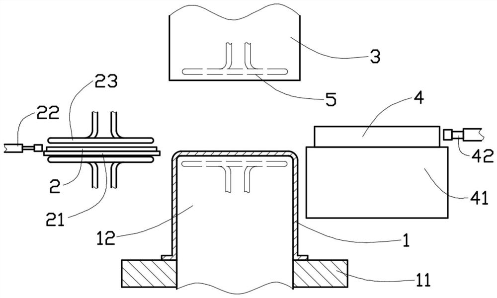 Pot bottom multi-layer pressing production process and production device thereof