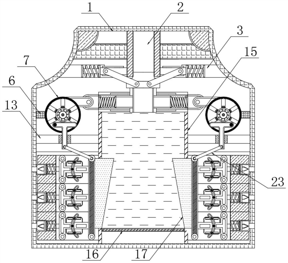 Reservoir liquid level measuring device capable of preventing water from overflowing