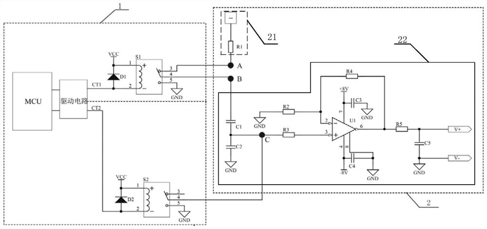 A method and circuit for clearing electrostatic charge of a potential detector in a space station