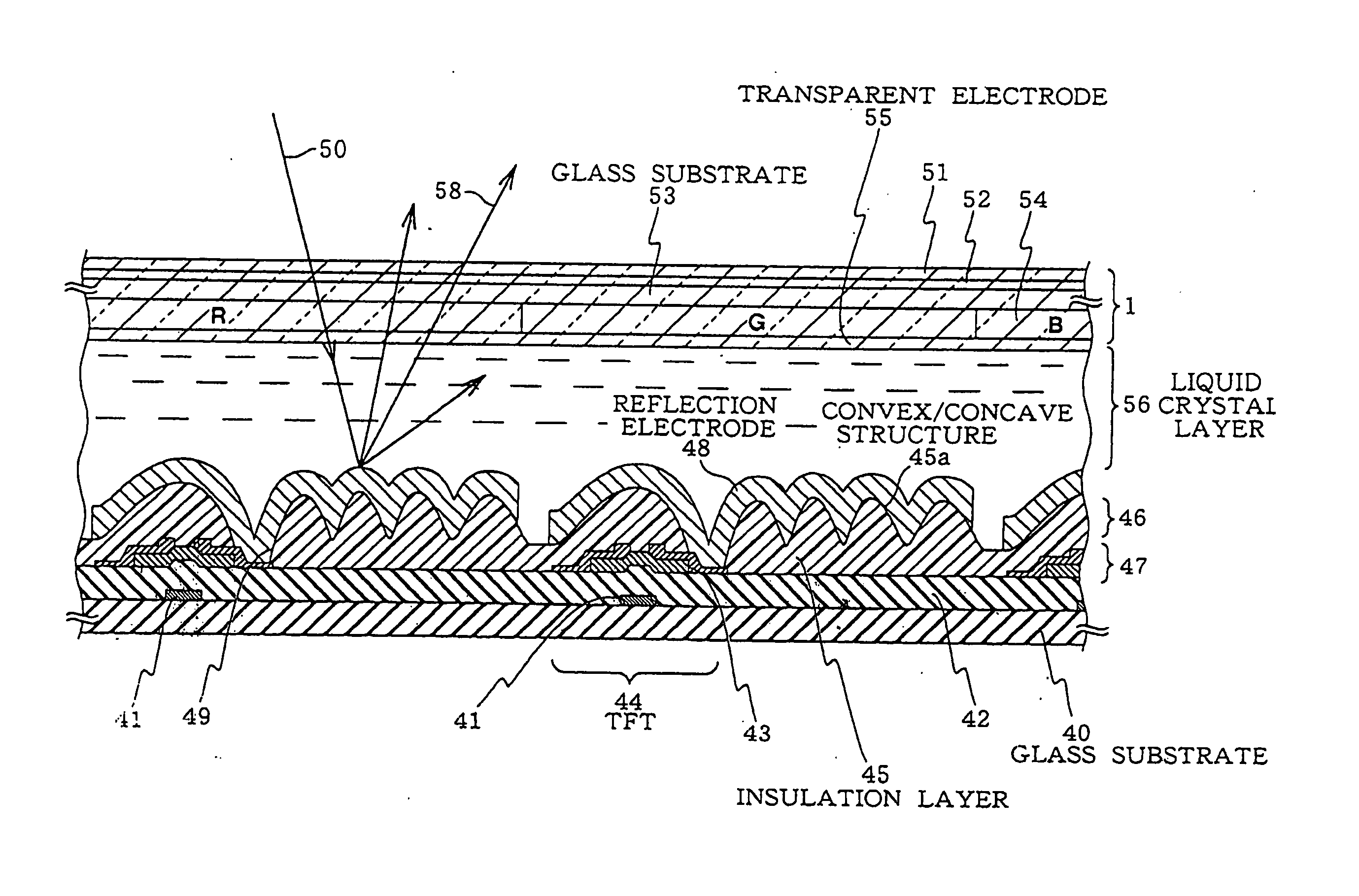 Reflective liquid crystal display apparatus and production method thereof