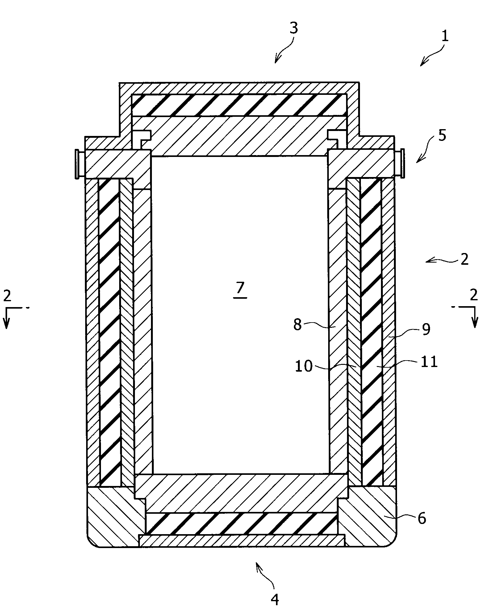 Transport/storage cask for radioactive material